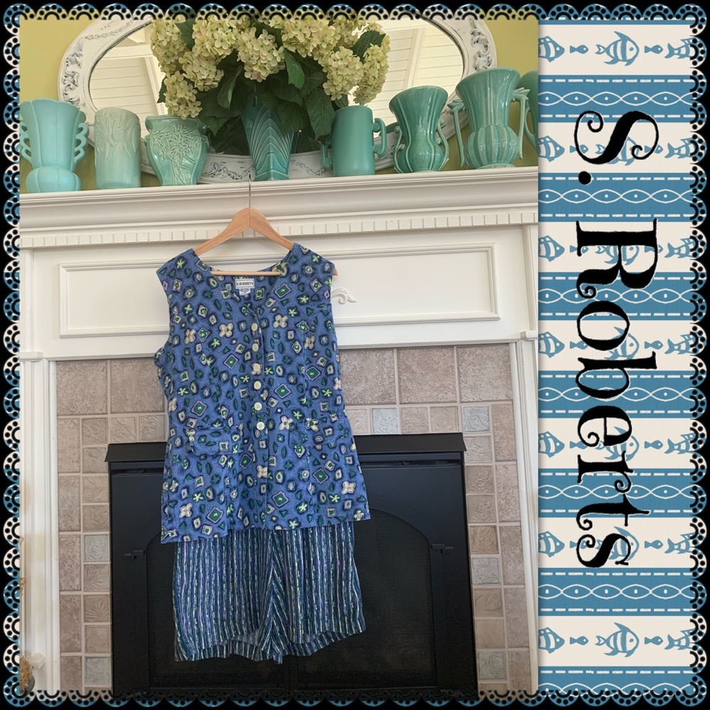 Vintage S. Roberts shorts romper, size 14